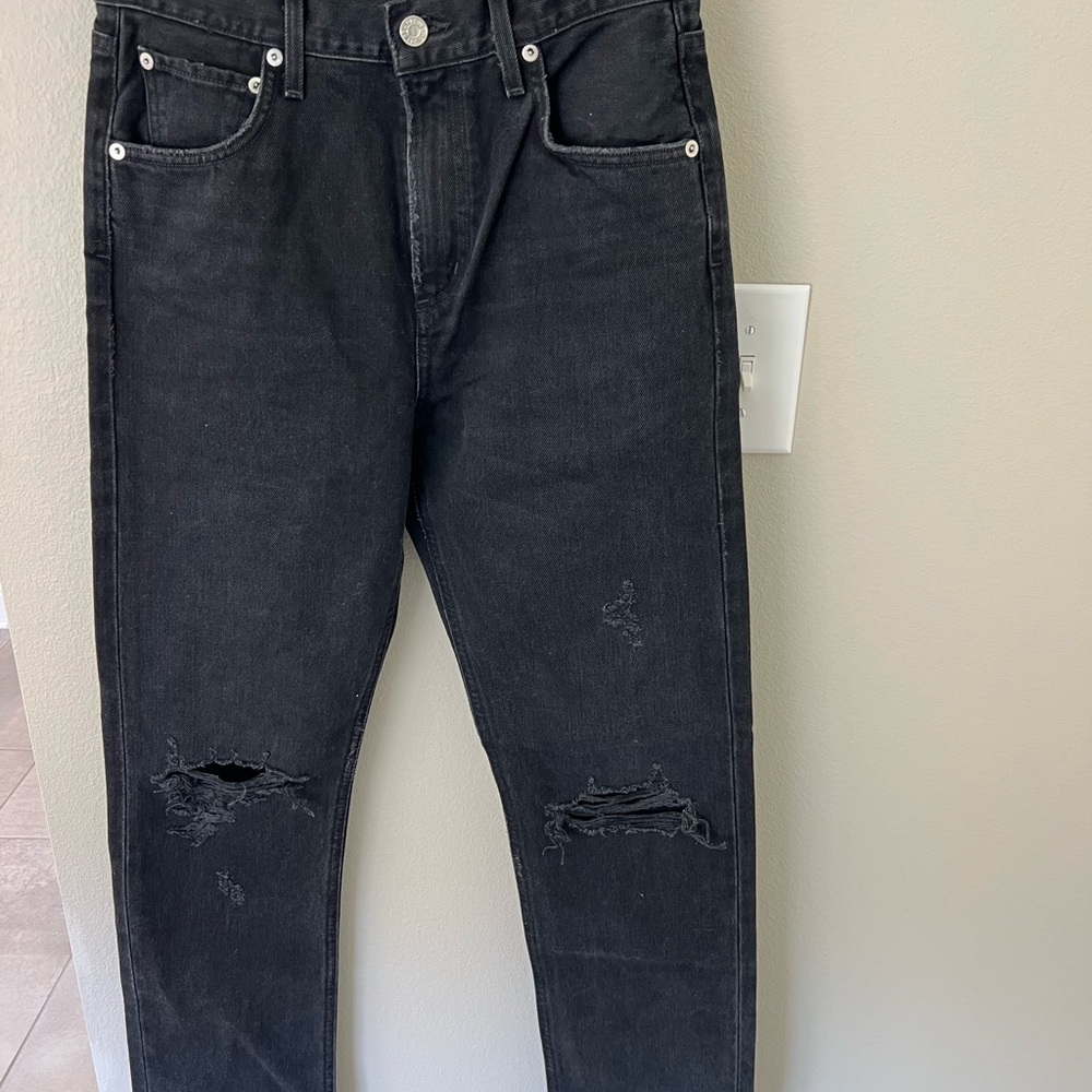 Agolde Black Distressed Jeans
